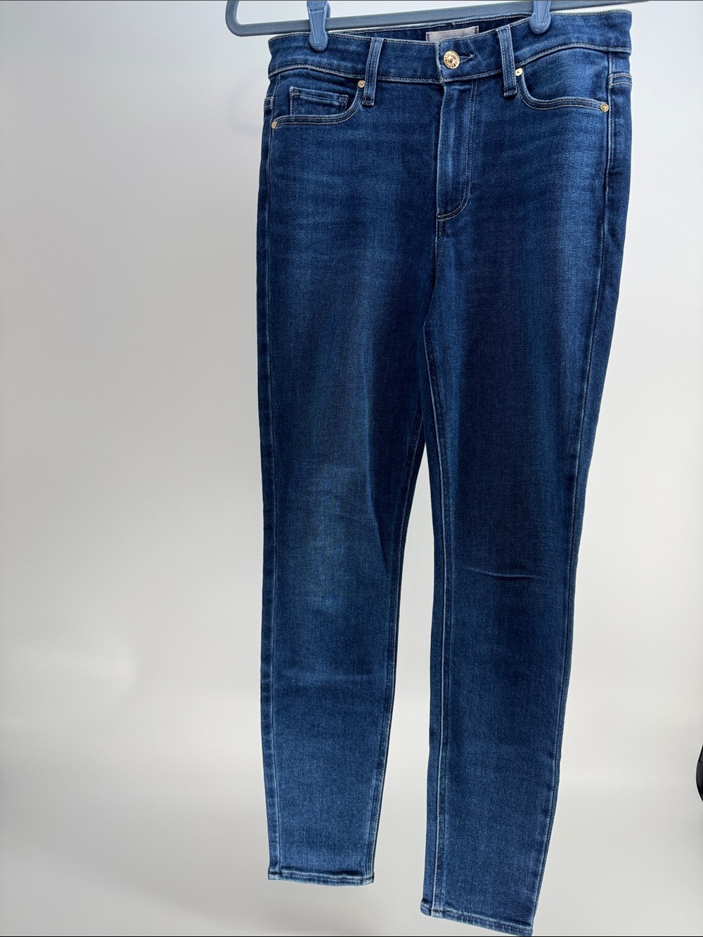PAIGE Dark Blue Hoxton Ankle Skinny Jeans